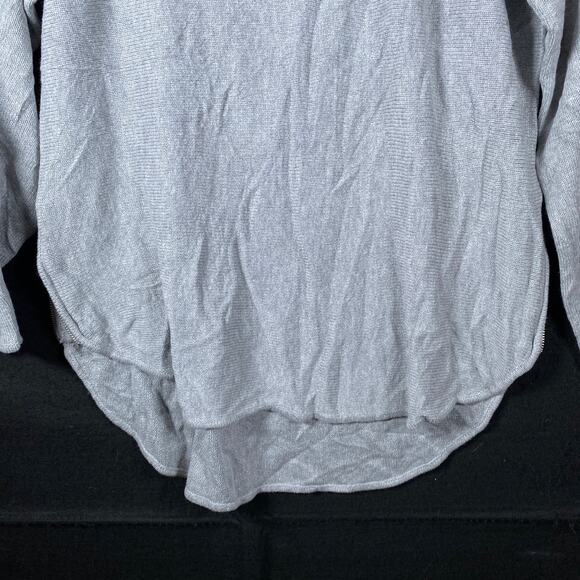 Michael Kors Womens Sweater Gray Long Sleeve High Low Nylon Blend XL - Picture 3 of 11